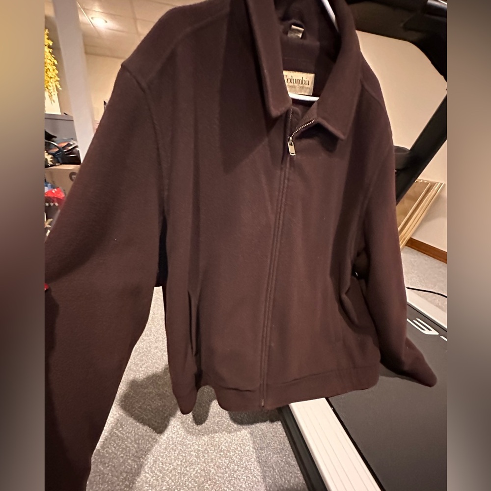 Men's Columbia Brown wool blend Jacket - Picture 4 of 8
